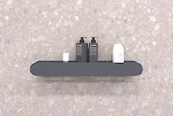 Полиця В-1 для ванної кімнати 600мм, графіт