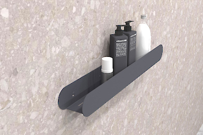 Полиця В-1 для ванної кімнати 600мм, графіт