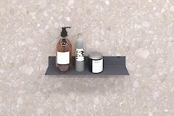 Полиця В-10 для ванної кімнати 400мм, графіт