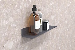 Полиця В-10 для ванної кімнати 400мм, графіт