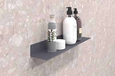 Полка В-10 для ванной комнаты 500 мм, графит