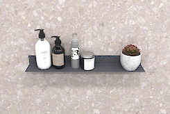 Полиця В-10 для ванної кімнати 600мм, графіт