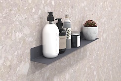 Полиця В-10 для ванної кімнати 600мм, графіт