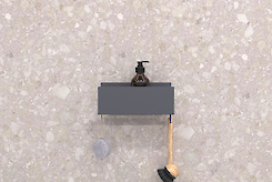 Полка В-11 для ванной комнаты 250мм, графит