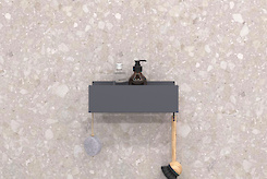 Полка В-11 для ванной комнаты 300мм, графит