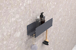 Полка В-11 для ванной комнаты 300мм, графит