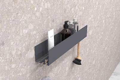 Полка В-11 для ванной комнаты 500мм, графит