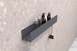 Полиця В-11 для ванної кімнати 600мм, графіт