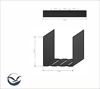Полиця В-11 для ванної кімнати 600мм, графіт