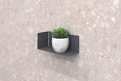 Полиця В-12 для ванної кімнати 250мм, графіт