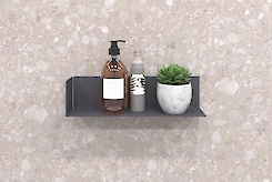 Полиця В-12 для ванної кімнати 400мм, графіт