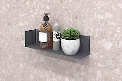 Полиця В-12 для ванної кімнати 400мм, графіт