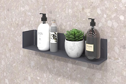 Полка В-12 для ванной комнаты 500мм, графит