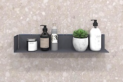 Полиця В-12 для ванної кімнати 600мм, графіт