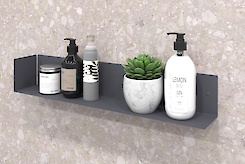 Полиця В-12 для ванної кімнати 600мм, графіт