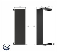 Тримач для рушників вертикальний В-14 300мм, графіт