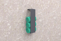 Тримач для рушників вертикальний В-14 400мм, графіт