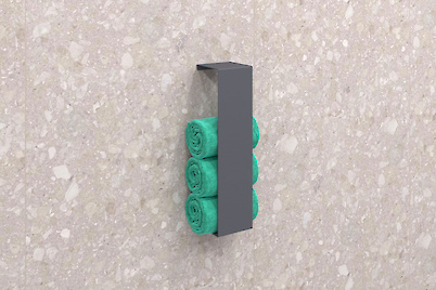 Тримач для рушників вертикальний В-14 400мм, графіт