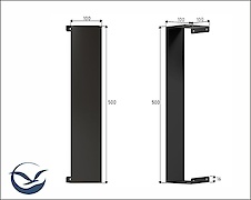 Тримач для рушників вертикальний В-14 500мм, графіт
