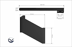Тримач для рушника В-16, графіт