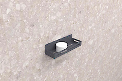 Полиця В-2 для ванної кімнати 250мм, графіт