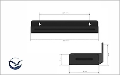 Полка В-2 для ванной комнаты 300мм, графит