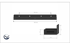 Полка В-2 для ванной комнаты 500мм, графит