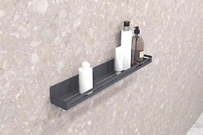 Полиця В-2 для ванної кімнати 600мм, графіт