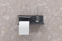 Держатель для туалетной бумаги с полками В-20, графит