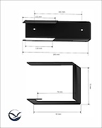 Держатель для туалетной бумаги с полками В-20, графит