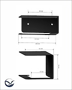 Тримач для туалетного паперу з полицею В-21, графіт