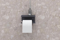 Тримач для туалетного паперу з полицею В-21, графіт