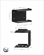 Полиця-мильниця для ванної кімнати В-22, графіт