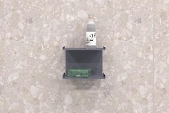 Полиця-мильниця для ванної кімнати В-22, графіт