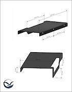 Полиця В-3 для ванної кімнати 250мм, графіт