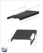 Полка В-3 для ванной комнаты 300мм, графит