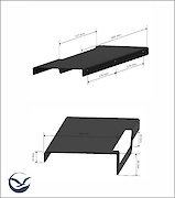 Полка В-3 для ванной комнаты 400мм, графит