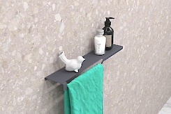 Полка В-3 для ванной комнаты 500мм, графит