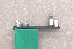 Полка В-3 для ванной комнаты 600мм, графит