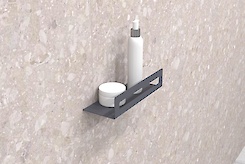 Полка В-4 для ванной комнаты 250мм, графит