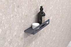 Полиця В-4 для ванної кімнати 300мм, графіт