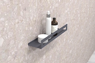 Полка В-4 для ванной комнаты 400мм, графит