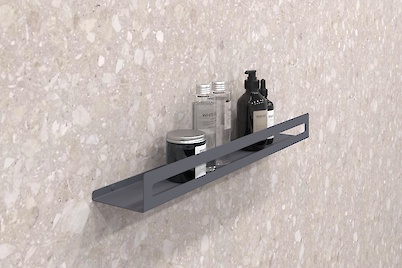 Полиця В-4 для ванної кімнати 600мм, графіт
