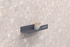 Полиця В-5 для ванної кімнати 250мм, графіт