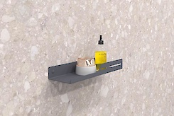 Полиця В-5 для ванної кімнати 300мм, графіт