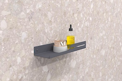 Полиця В-5 для ванної кімнати 300мм, графіт