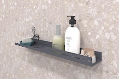 Полиця В-5 для ванної кімнати 600мм, графіт