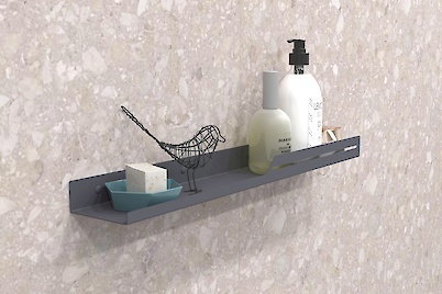 Полиця В-5 для ванної кімнати 600мм, графіт