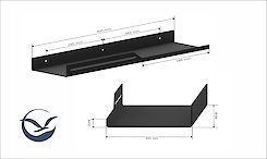 Полка В-6 для ванной комнаты 400мм, графит