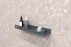 Полиця В-6 для ванної кімнати 400мм, графіт